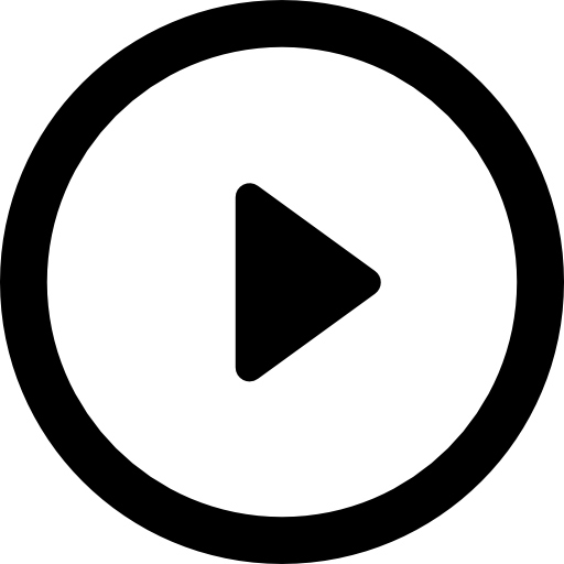 Play button icon in a circular design